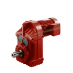 F Series Parallel Shaft Helical Geared Motor with Solid Output Shaft and Foot Mounted