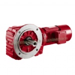 Flange Mounted Helical Worm Gearmotor with Solid Shaft