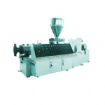 Conical twin screw plastic extruder